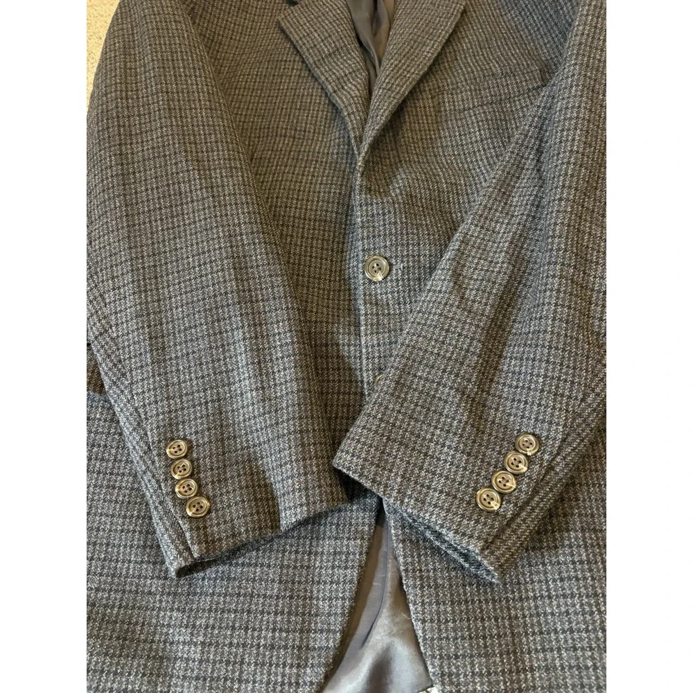 Ralph Lauren Chaps Mens Blazer Size 42R  Houndstooth Sport Coat Jacket Vintage